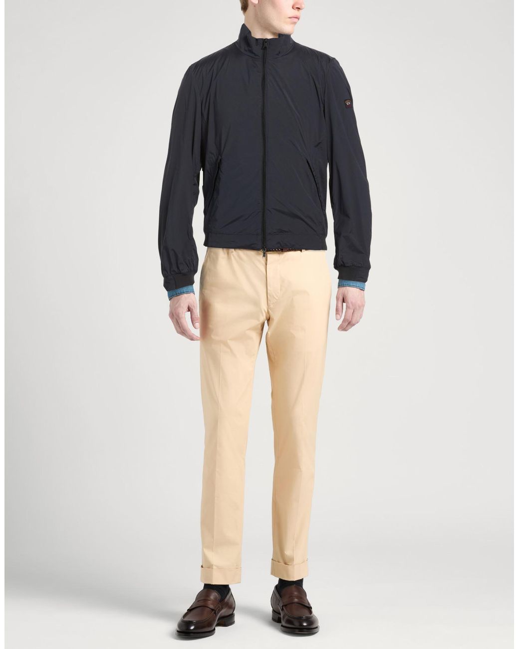 Paul & Shark Blue Jacket Nylon, Elastane for men