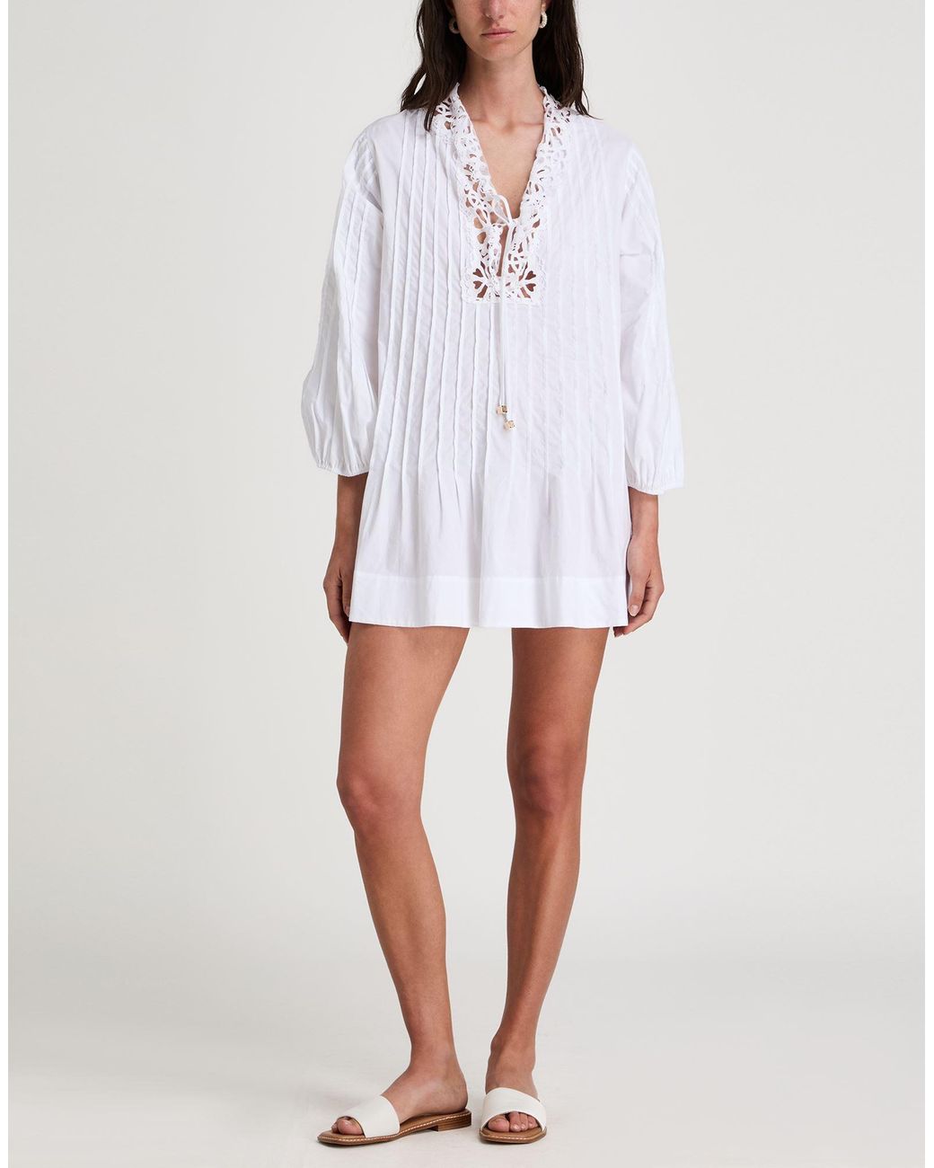 Sandro White Mini Dress Cotton