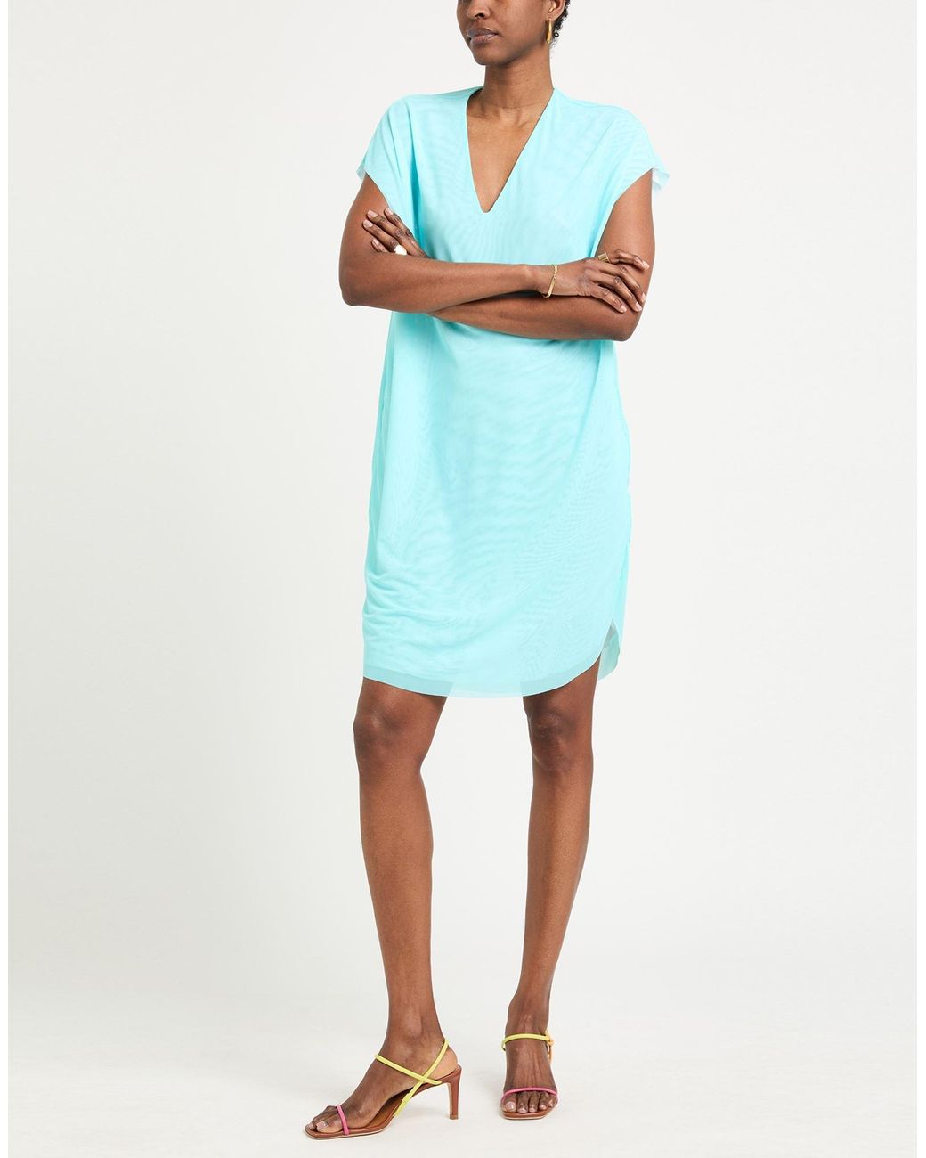 Fisico Blue Mini Dress Polyamide, Elastane