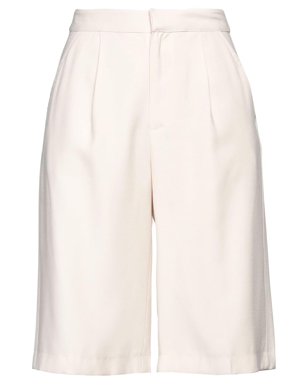Oval Square White Shorts & Bermuda Shorts