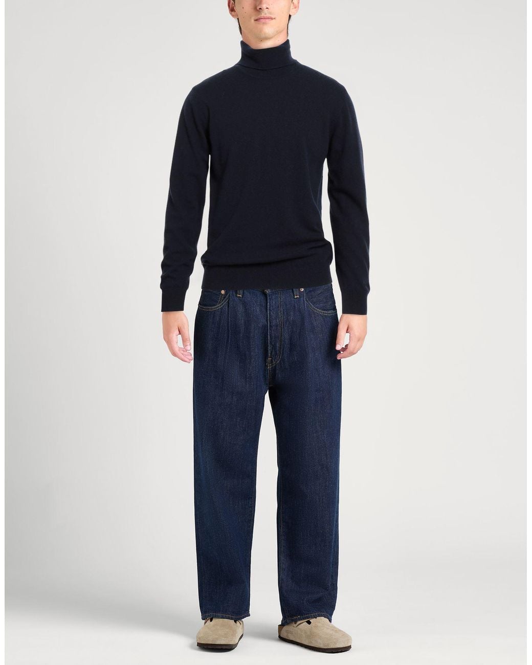 Mc2 Saint Barth Blue Turtleneck Wool, Viscose, Cashmere, Polyamide for men