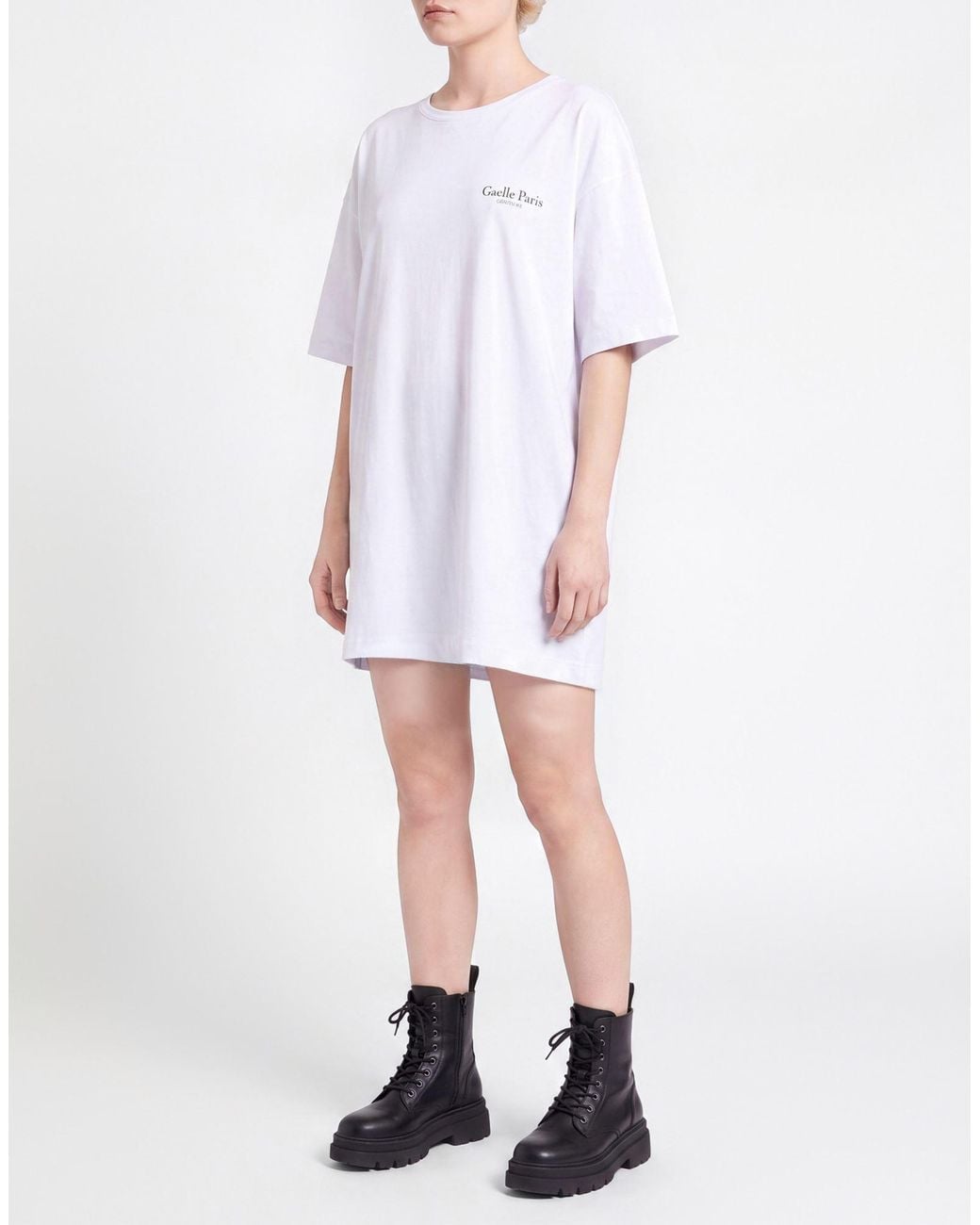 Gaelle Paris White Mini Dress Cotton