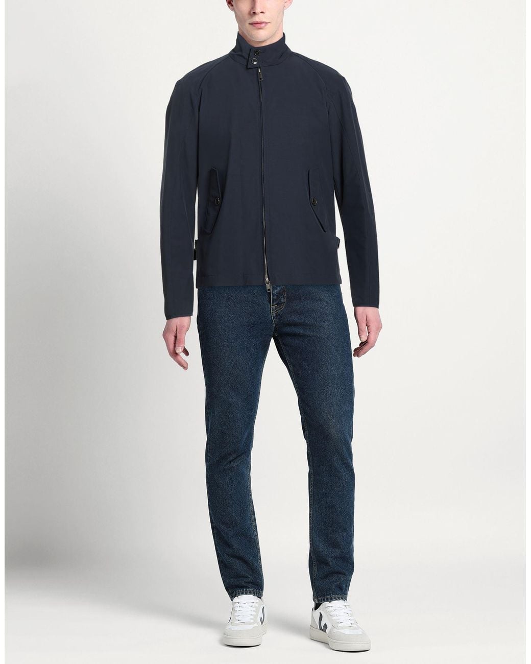 Baracuta Blue Jacket Polyester, Cotton, Polyurethane for men