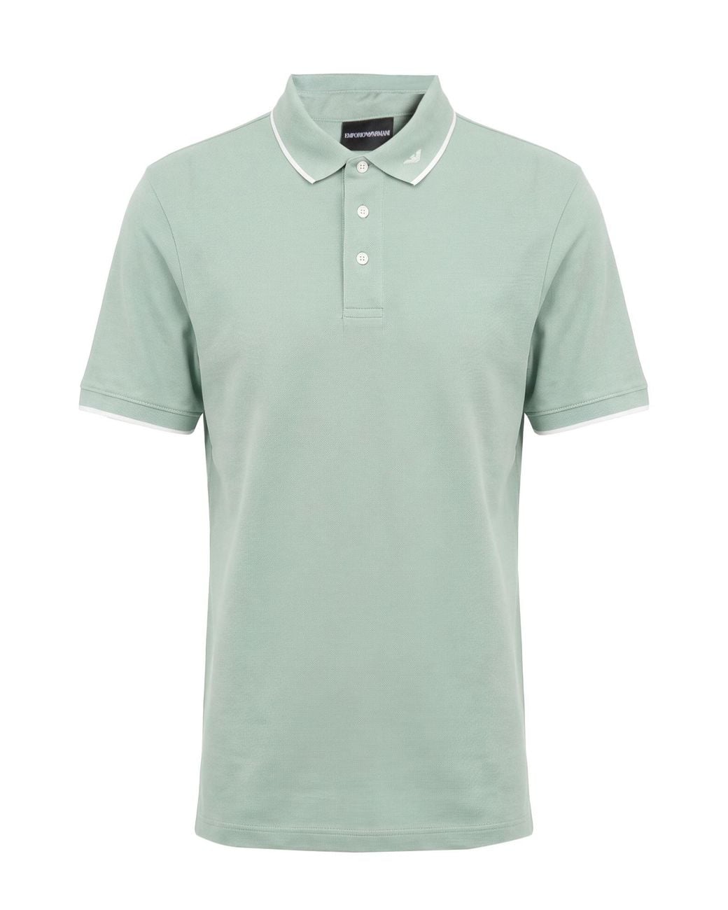 Emporio Armani Green Polo Shirt Cotton for men