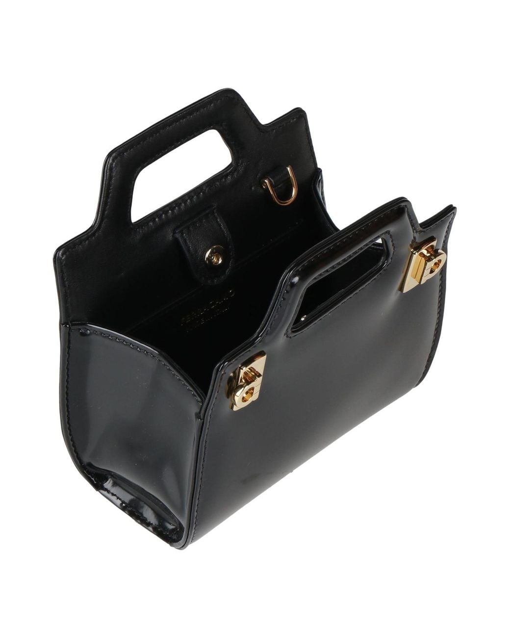 Ferragamo Black Wanda Micro -- Handbag Leather