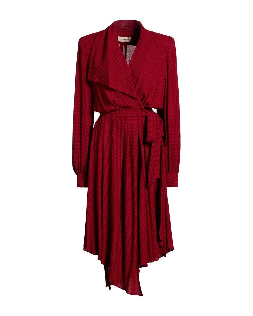 Alexandre Vauthier Red Midi Dress Viscose, Wool