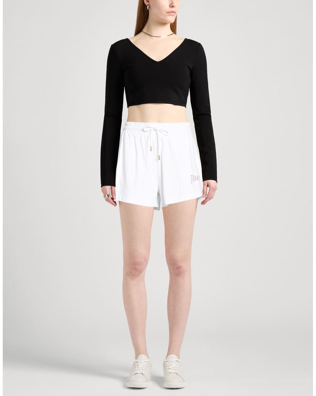 Sandro White Ivory Shorts & Bermuda Shorts Cotton
