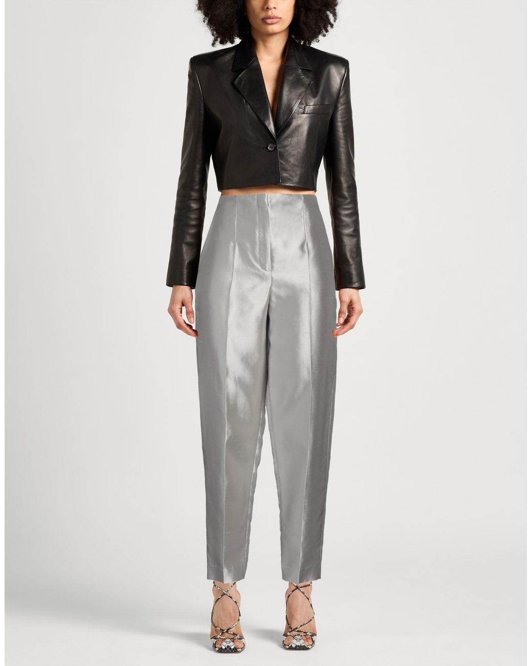 Theory Gray Pants Silk