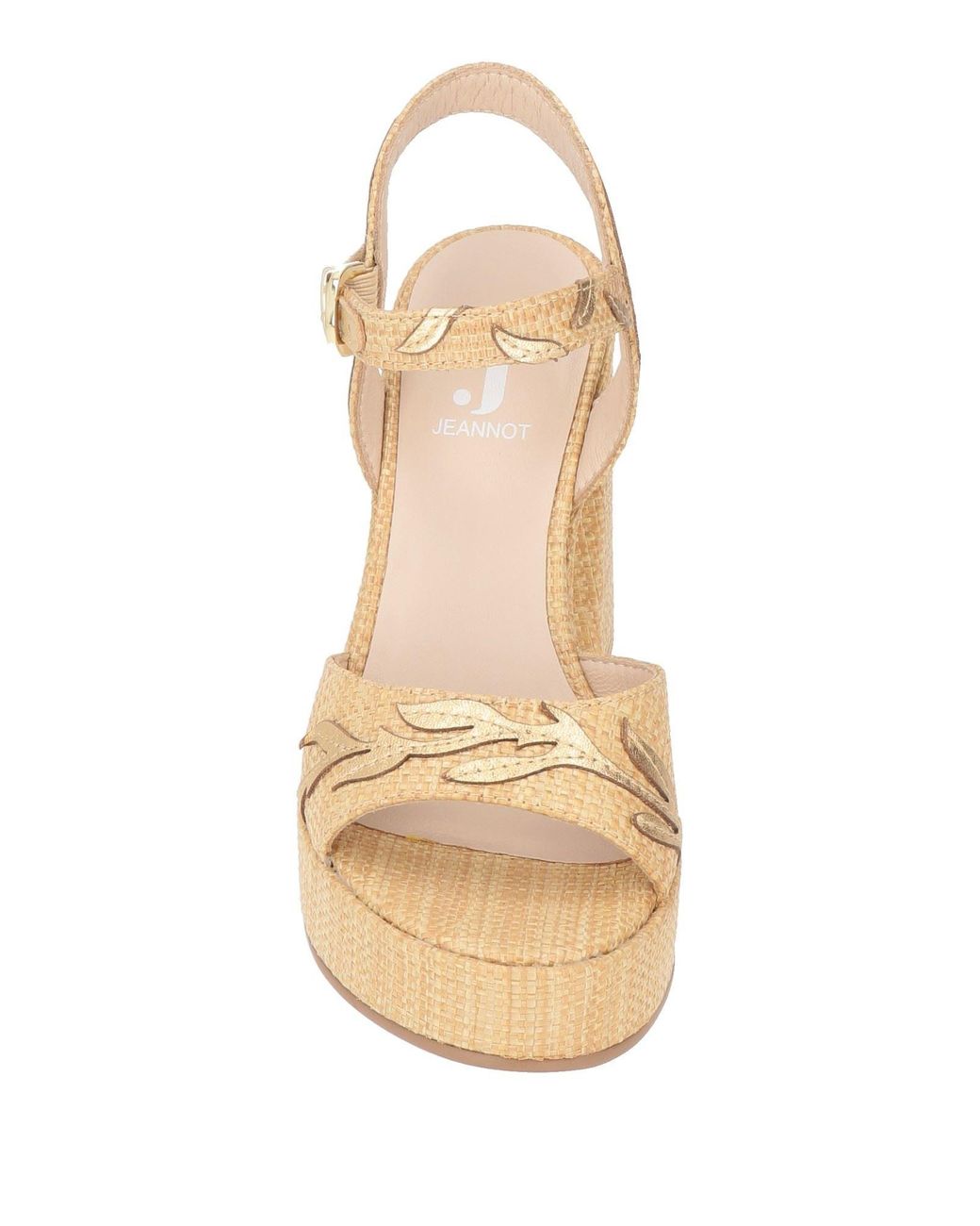 Jeannot Metallic Sand Sandals Natural Raffia