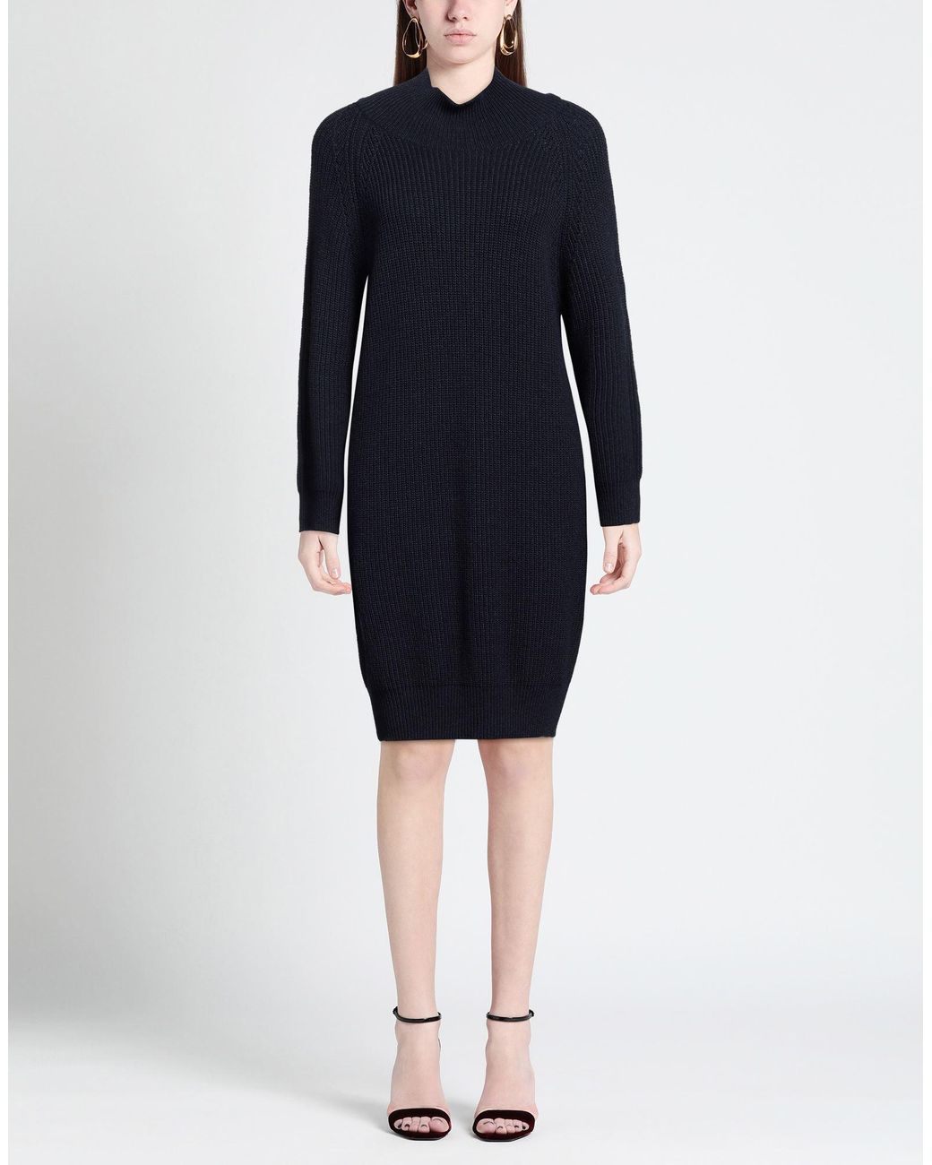 Kaos Blue Mini Dress Viscose, Polyamide, Wool, Cashmere