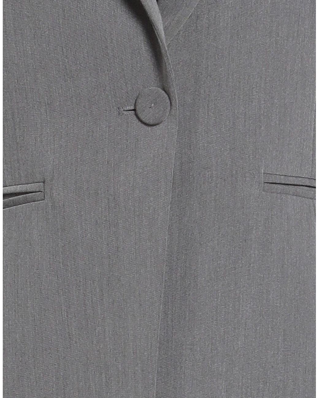 Patrizia Pepe Gray Blazer Polyester, Viscose, Elastane