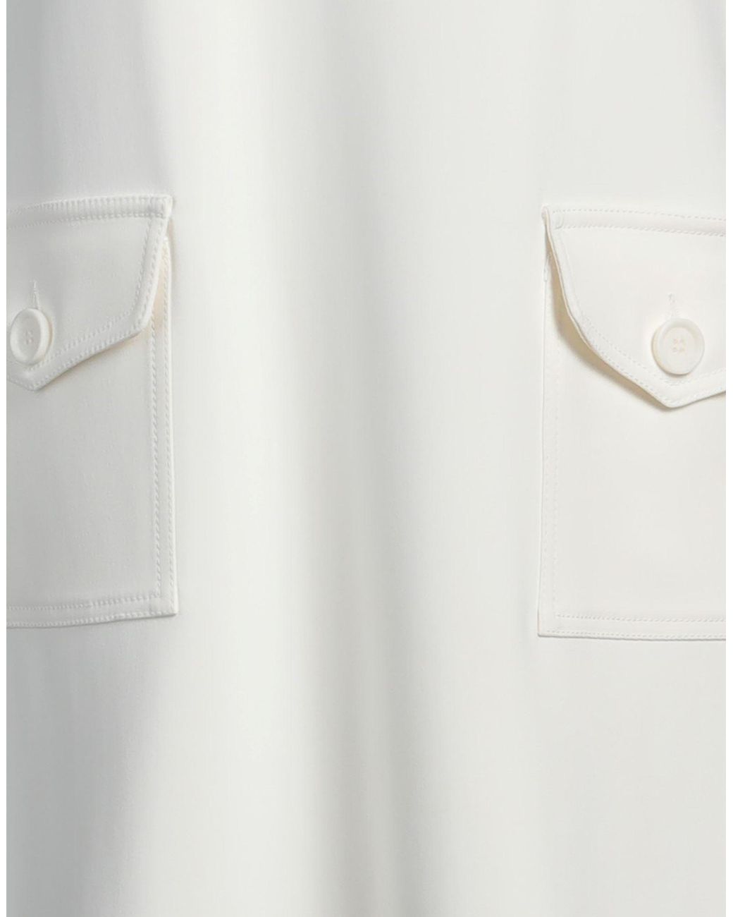 Aspesi White Mini Dress Viscose, Elastane