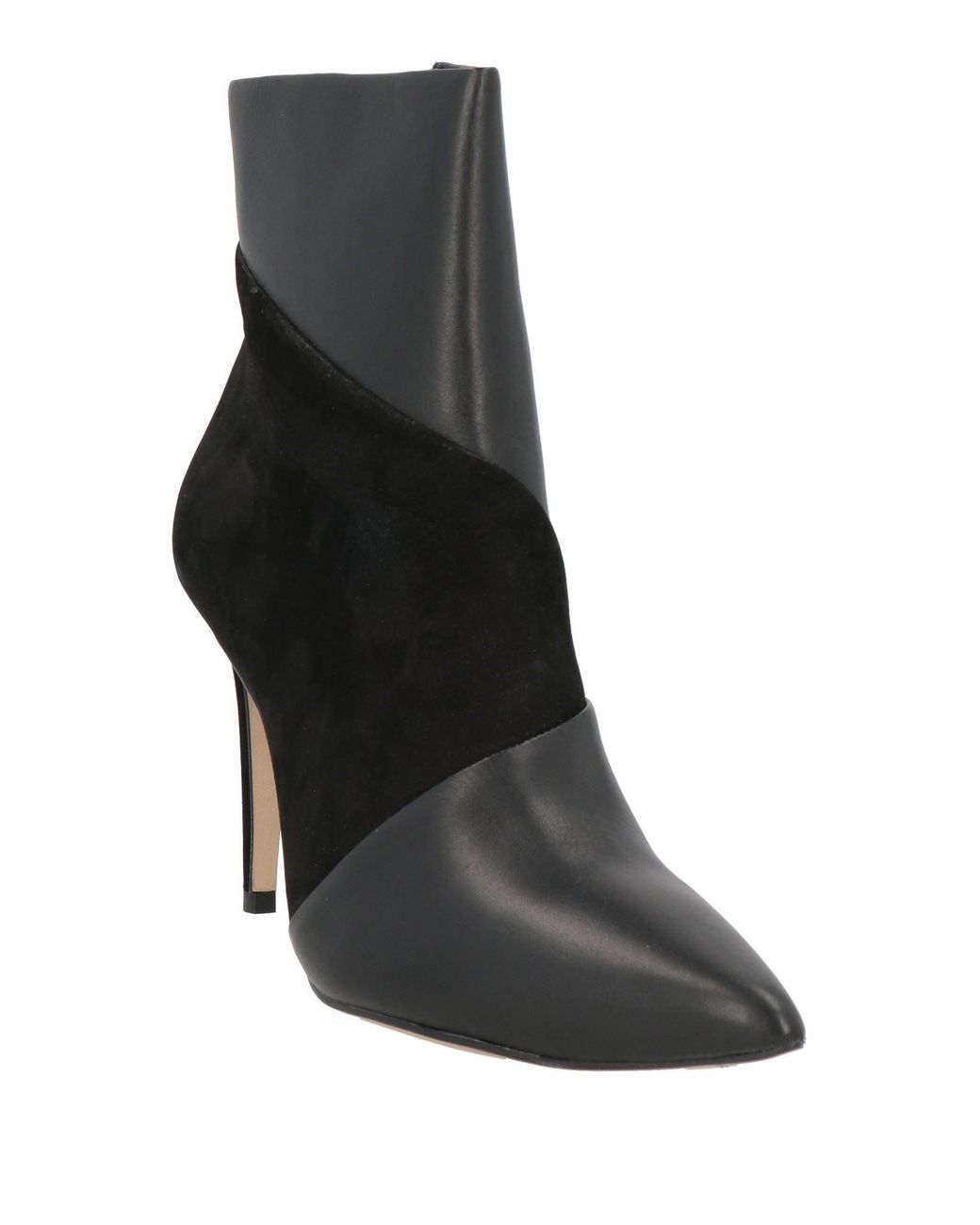 Miss Unique Black Ankle Boots Leather