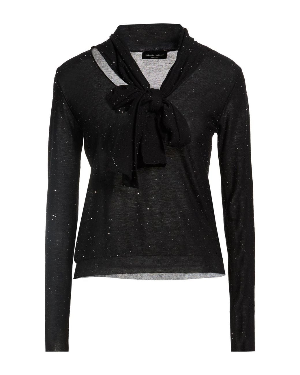 Roberto Collina Black Sweater Merino Wool