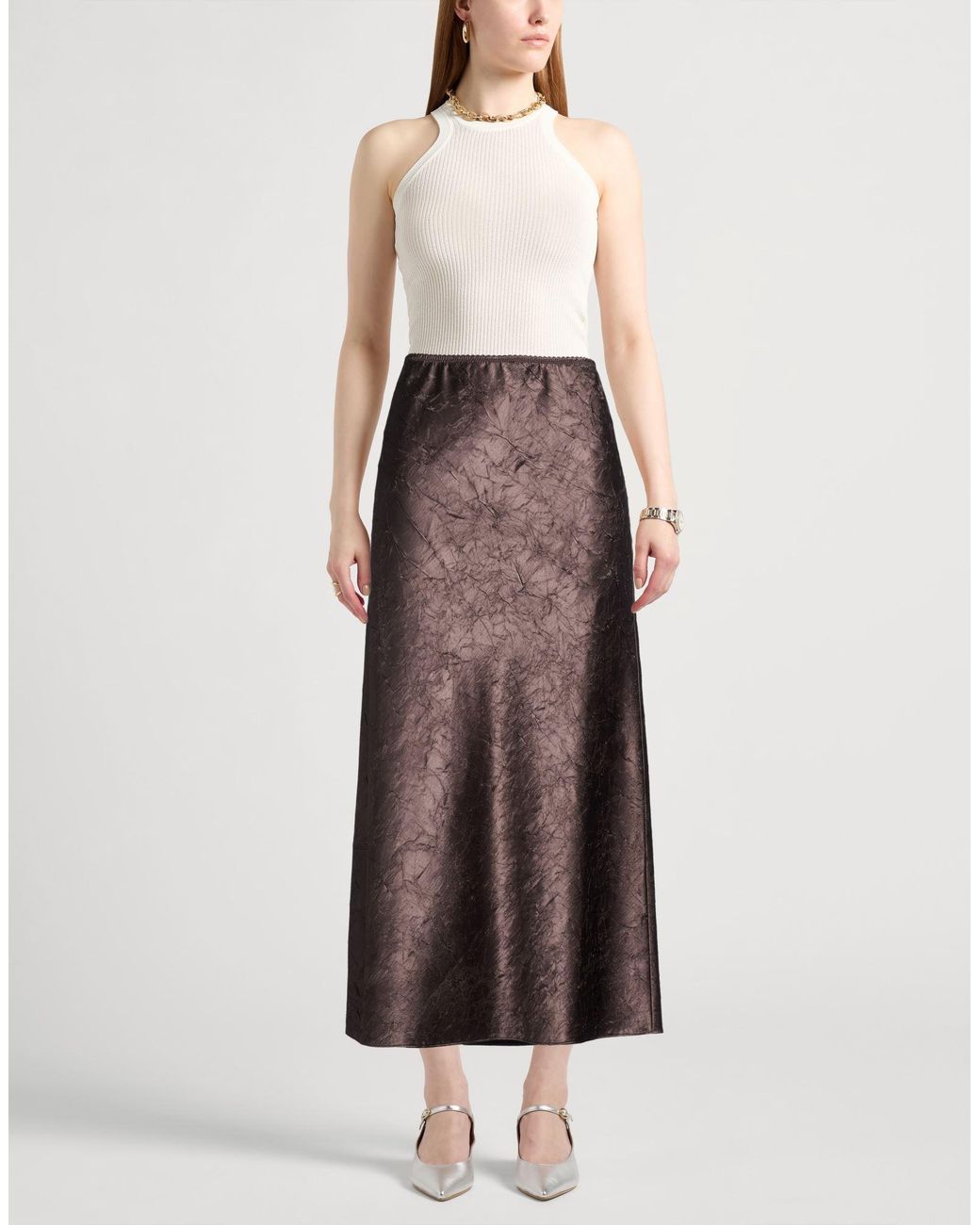 MAX&Co. Brown Midi Skirt