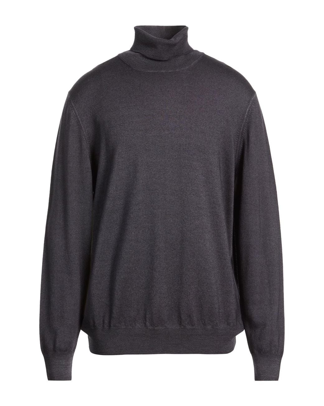 Tagliatore Blue Charcoal Turtleneck Virgin Wool for men