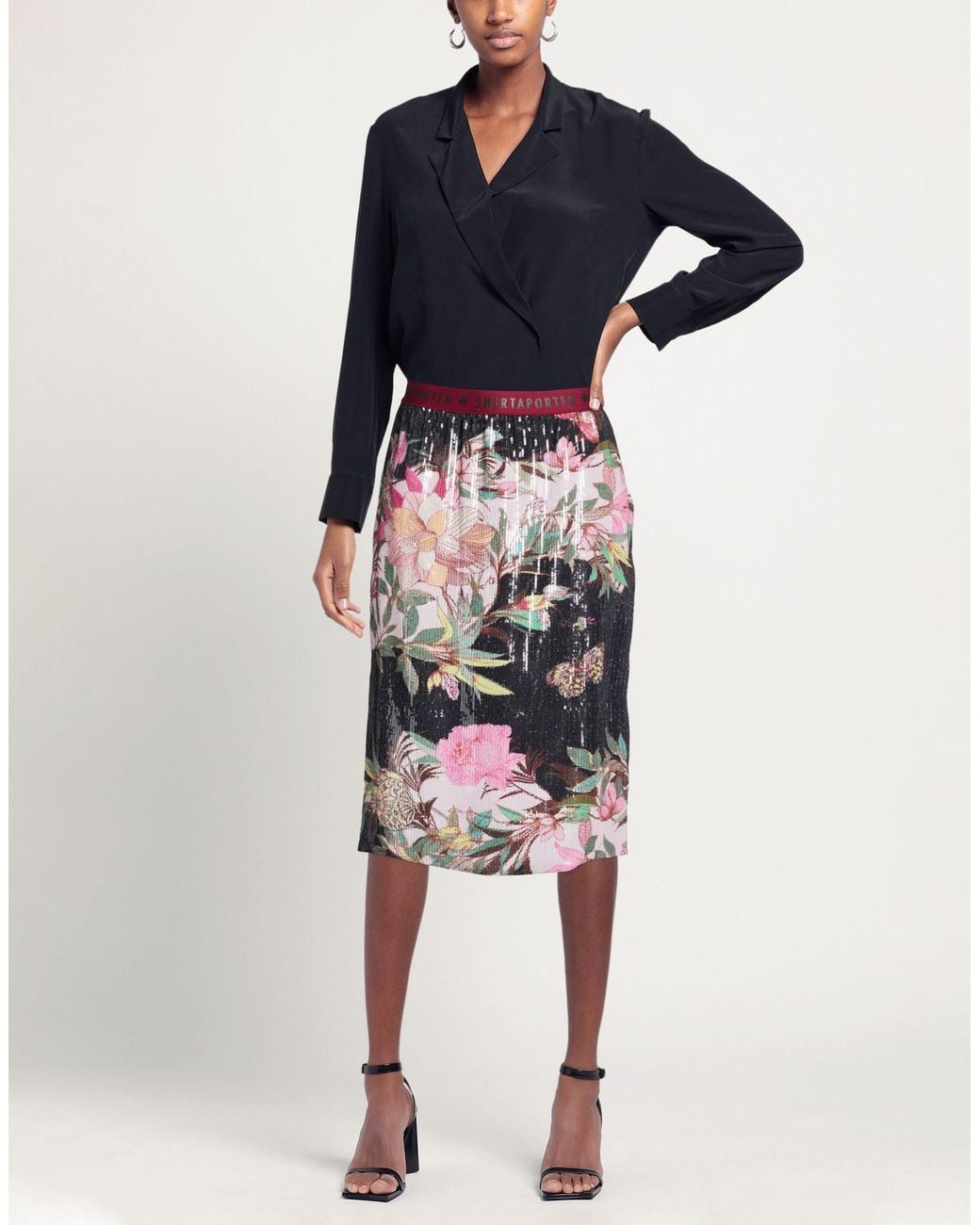 Shirtaporter Black Midi Skirts