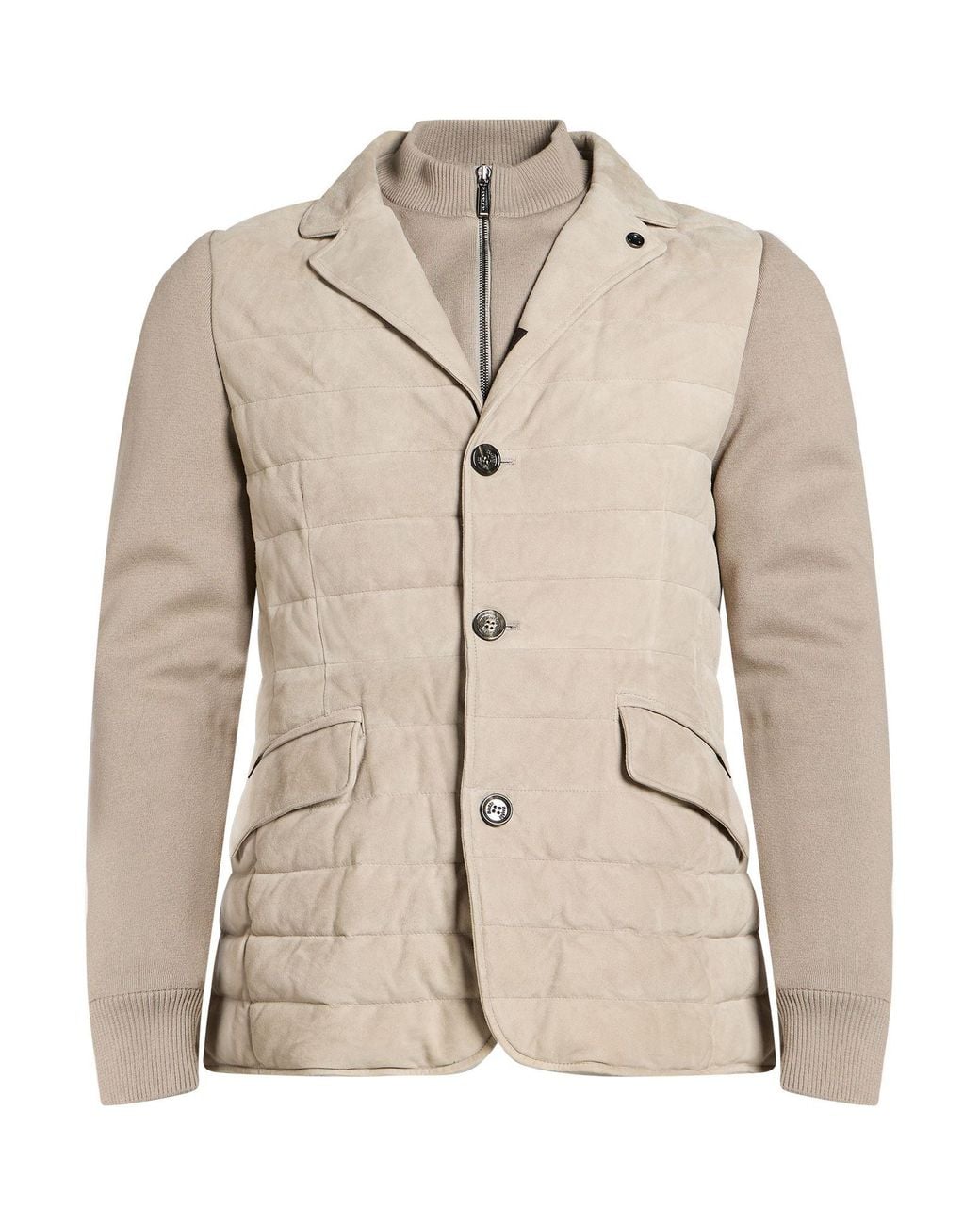 Moorer Natural Jacket Cotton, Elastane for men