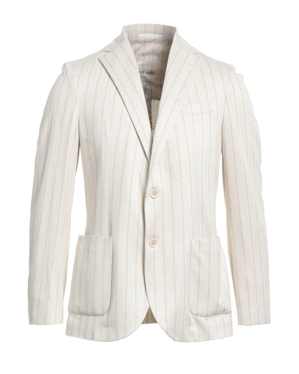 Circolo 1901 White Blazer Linen, Cotton for men