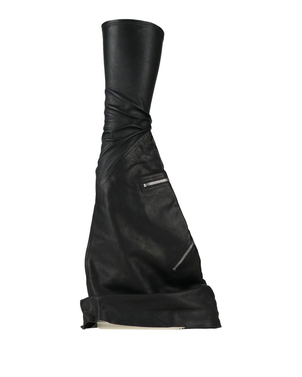Rick Owens Black Boot Leather for men