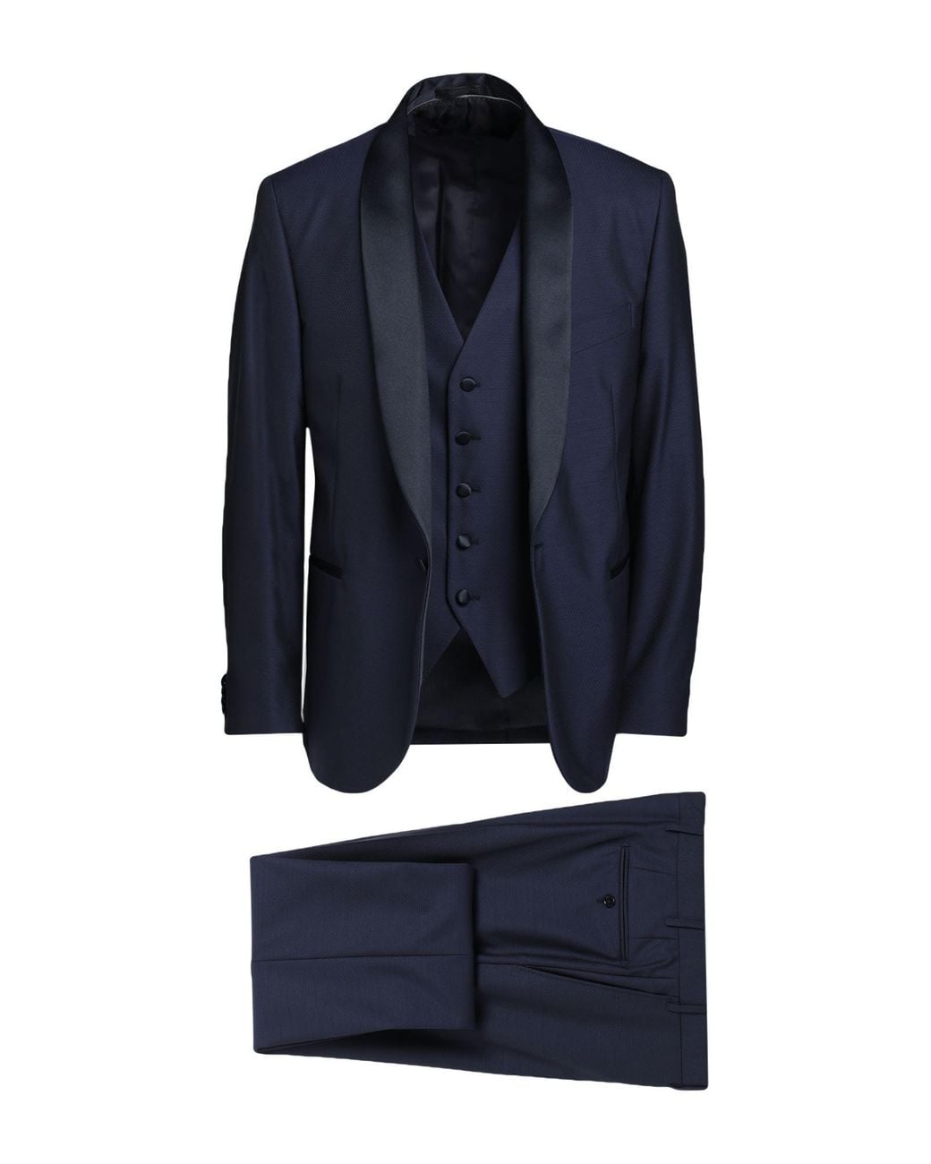 Corneliani Blue Suit Virgin Wool, Polyester for men