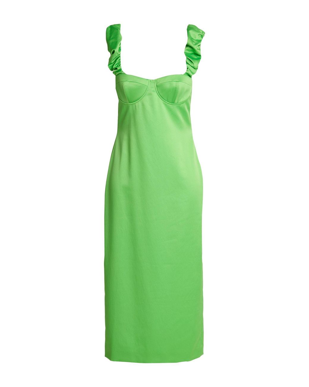 Moschino Green Midi Dress Polyester, Elastane