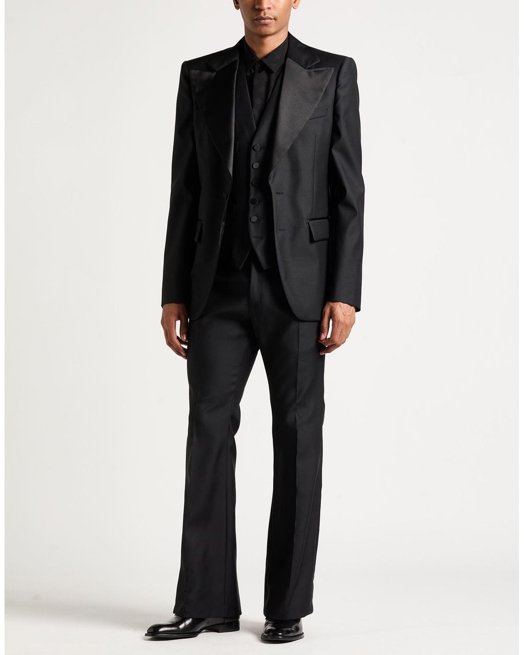 DSquared² Black Suit Virgin Wool, Silk for men