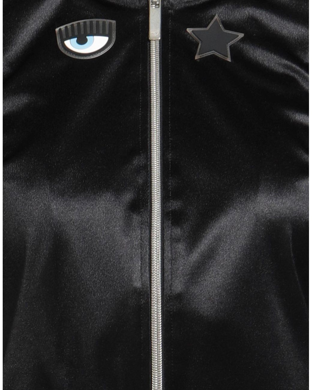 Chiara Ferragni Black Sweatshirt Polyester, Elastane