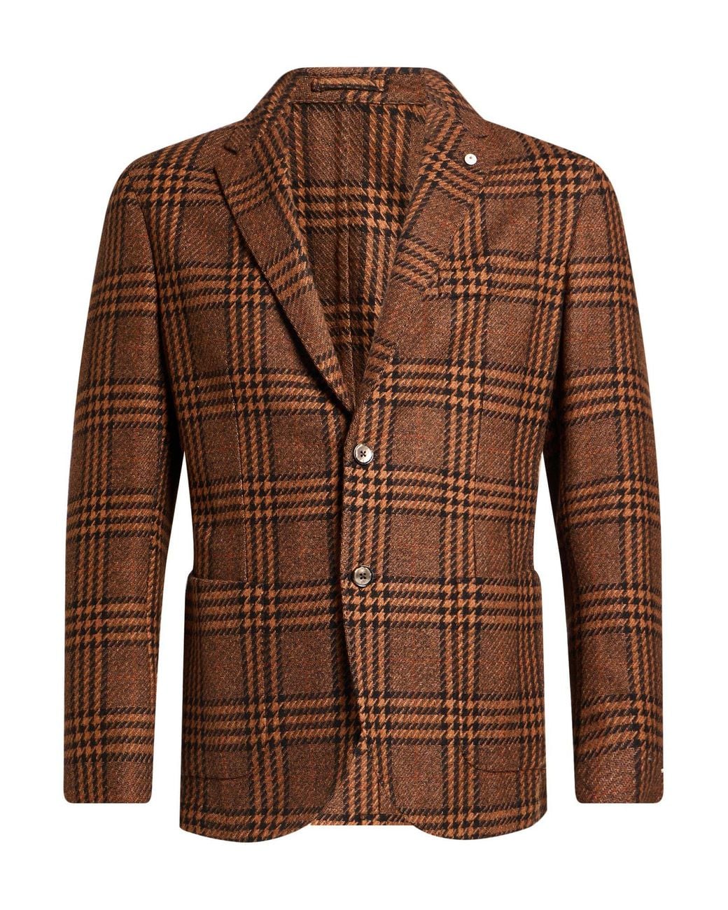 L.b.m. 1911 Brown Blazer Wool, Nylon, Polyester for men