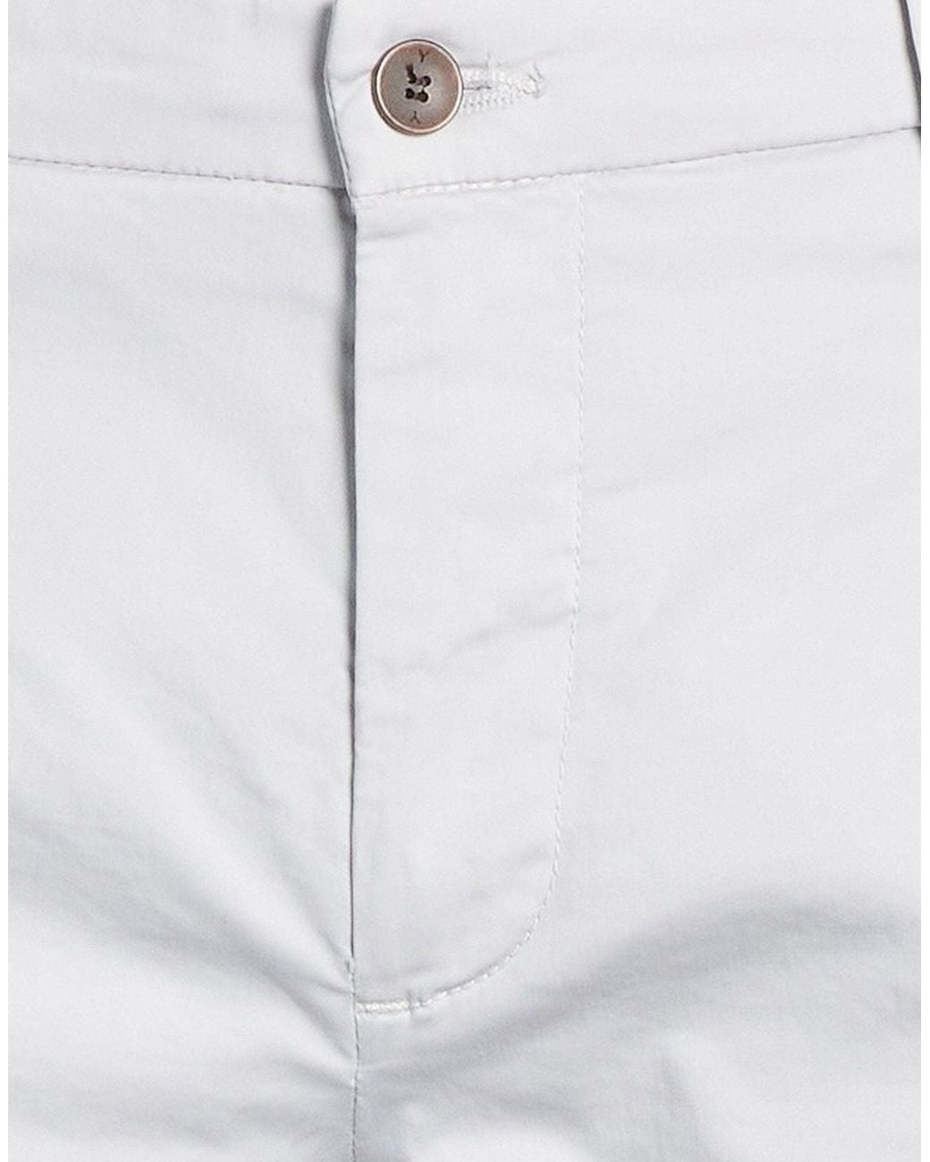 Yan Simmon White Pants Cotton, Elastane for men