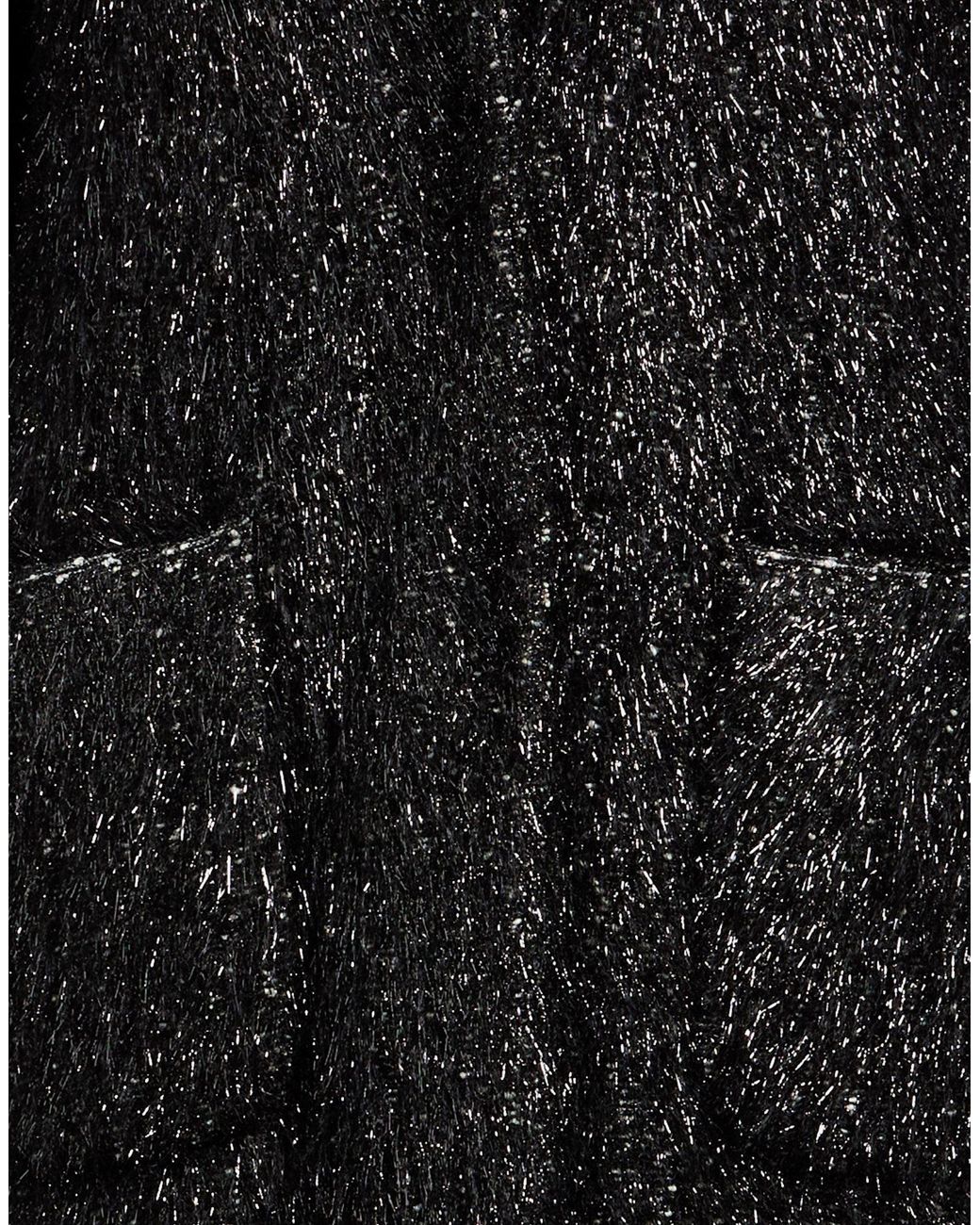 Herno Black Coat Wool, Polyamide, Metallic Fiber