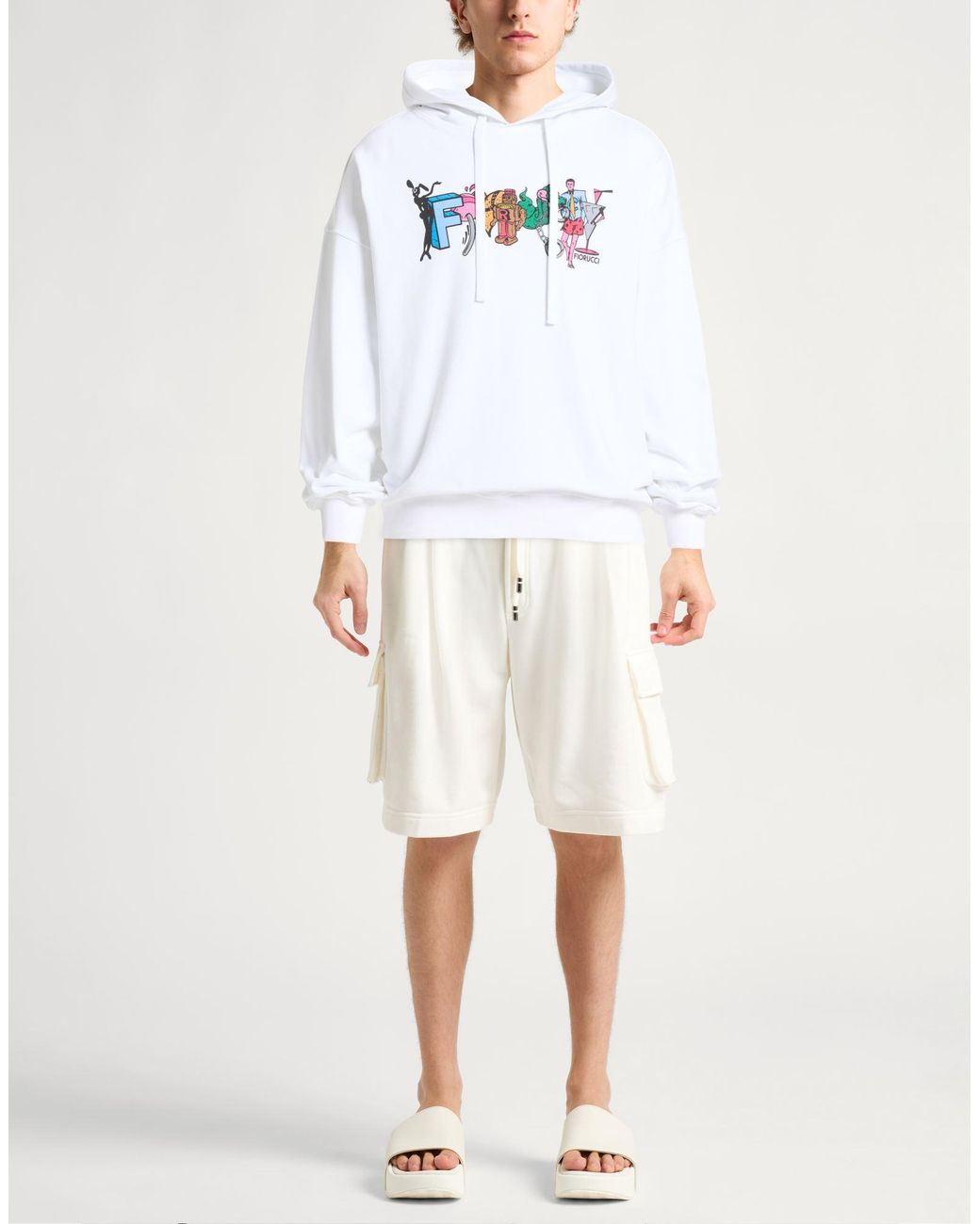 Fiorucci White Sweatshirt Cotton for men