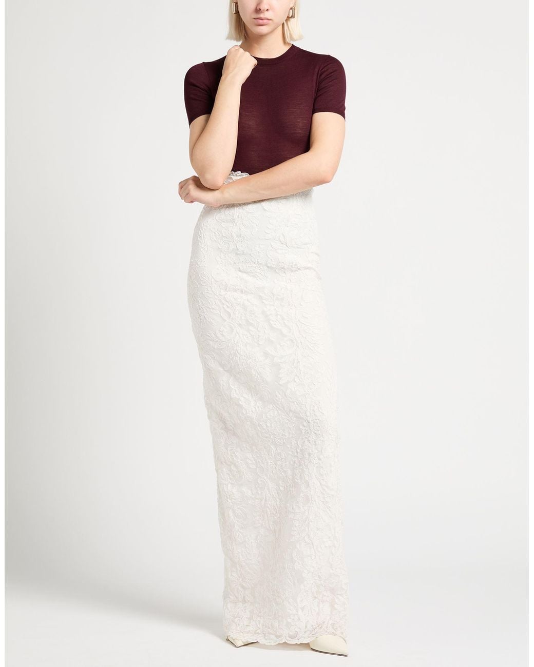 Christopher Esber White Maxi Skirt