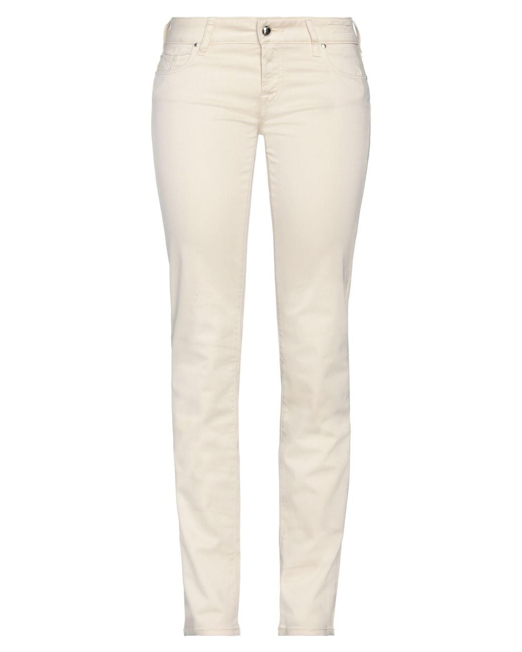 Jacob Cohen White Ivory Pants Lyocell, Cotton, Elastane