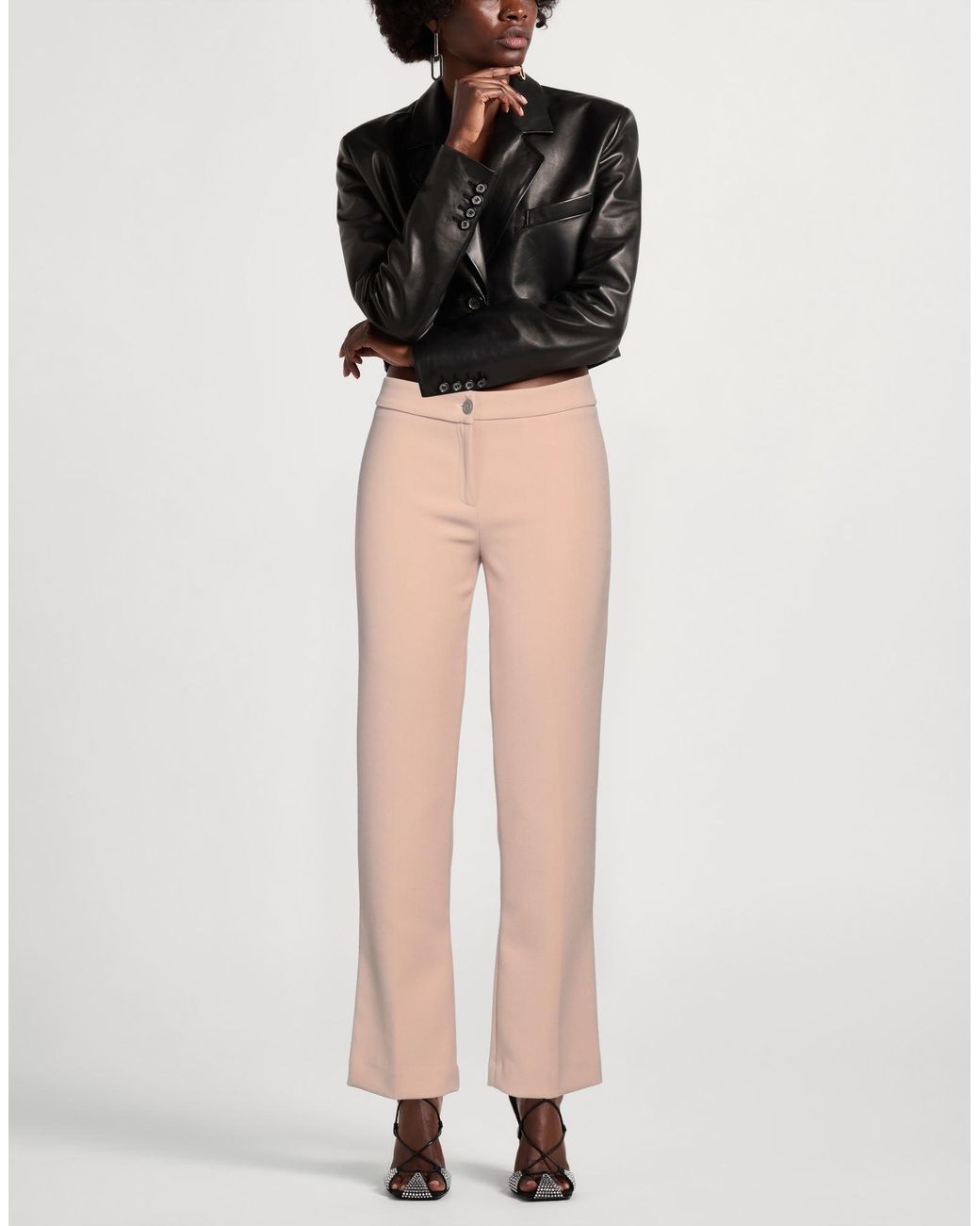 Trussardi Natural Pants Polyester, Viscose, Elastane