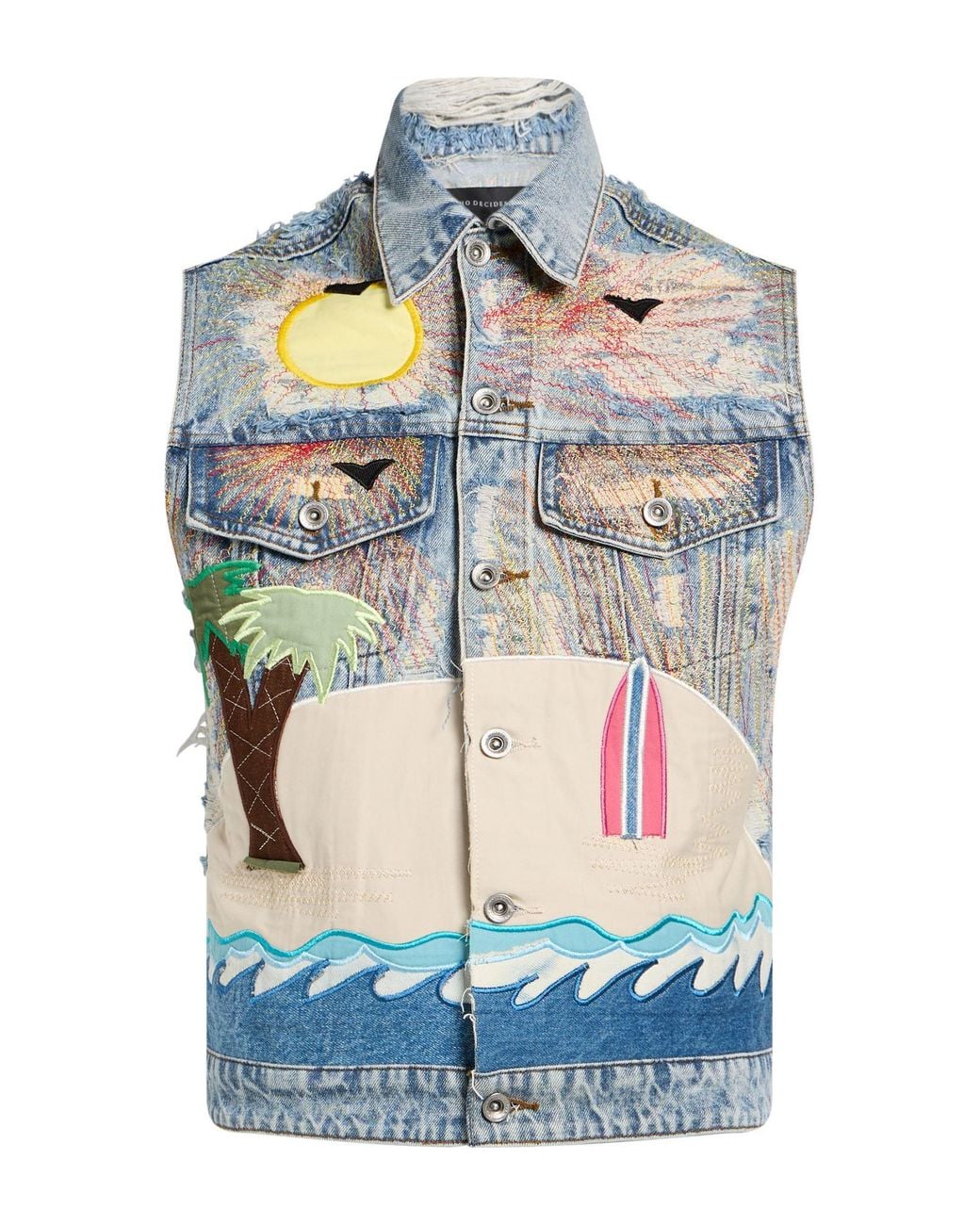 Who Decides War Blue Denim Outerwear for men