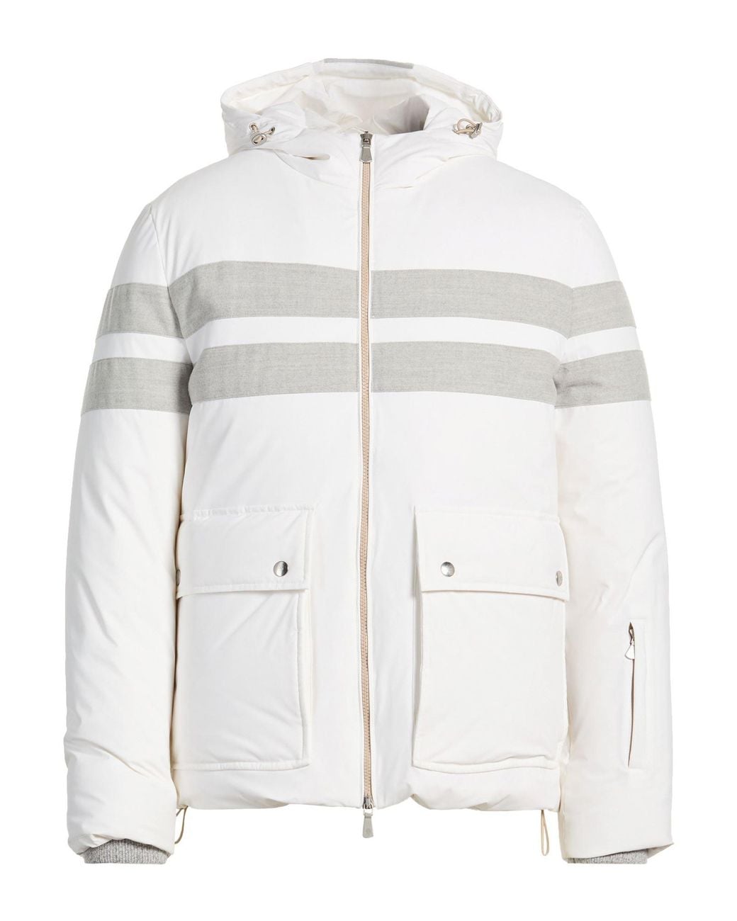 Eleventy White Puffer Polyamide, Rubber, Wool for men