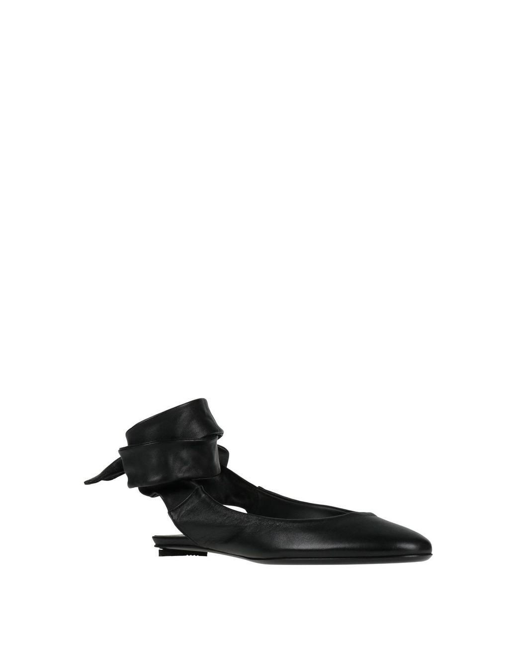 The Attico Black Ballet Flats Leather