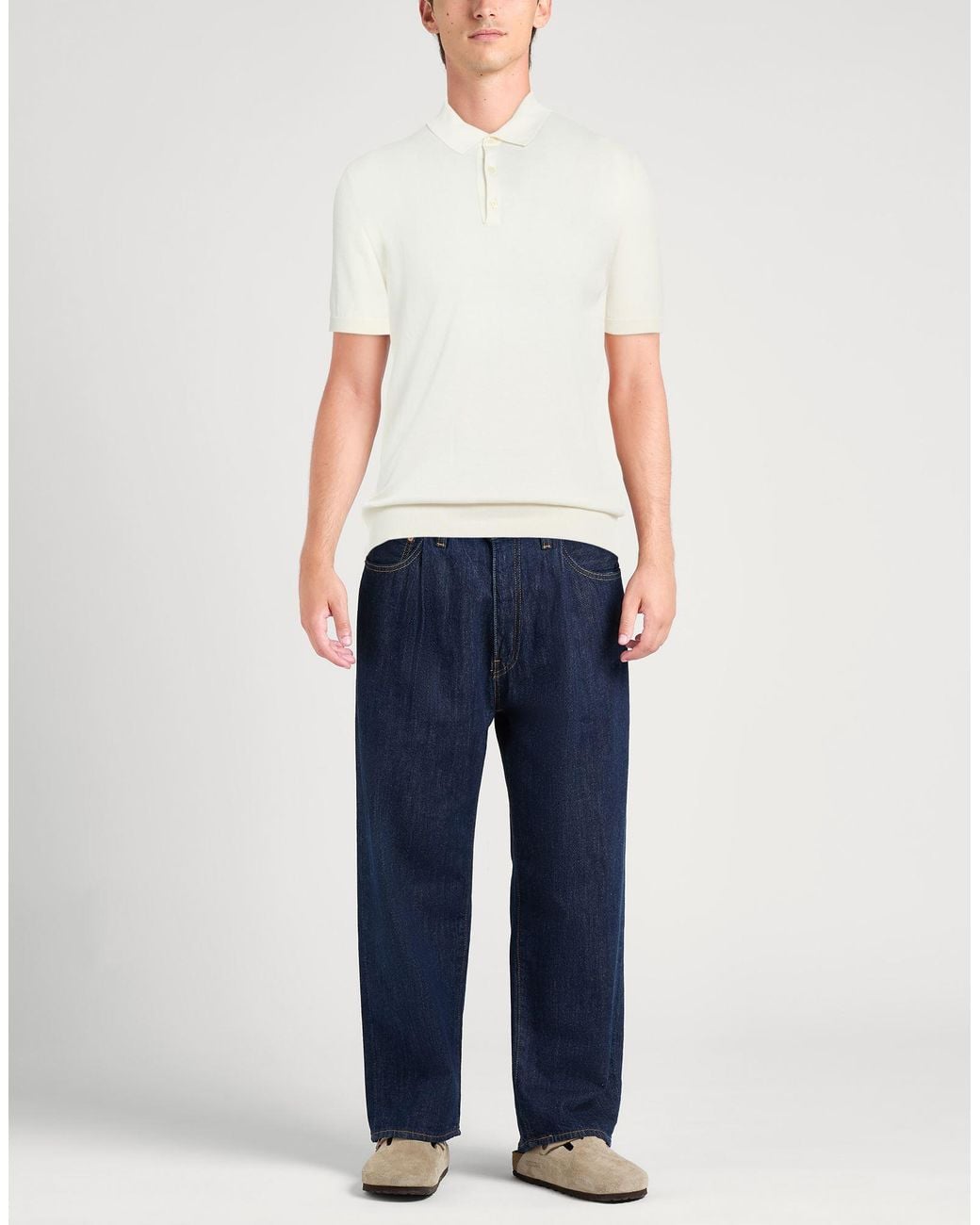 Paoloni White Sweater Cotton for men