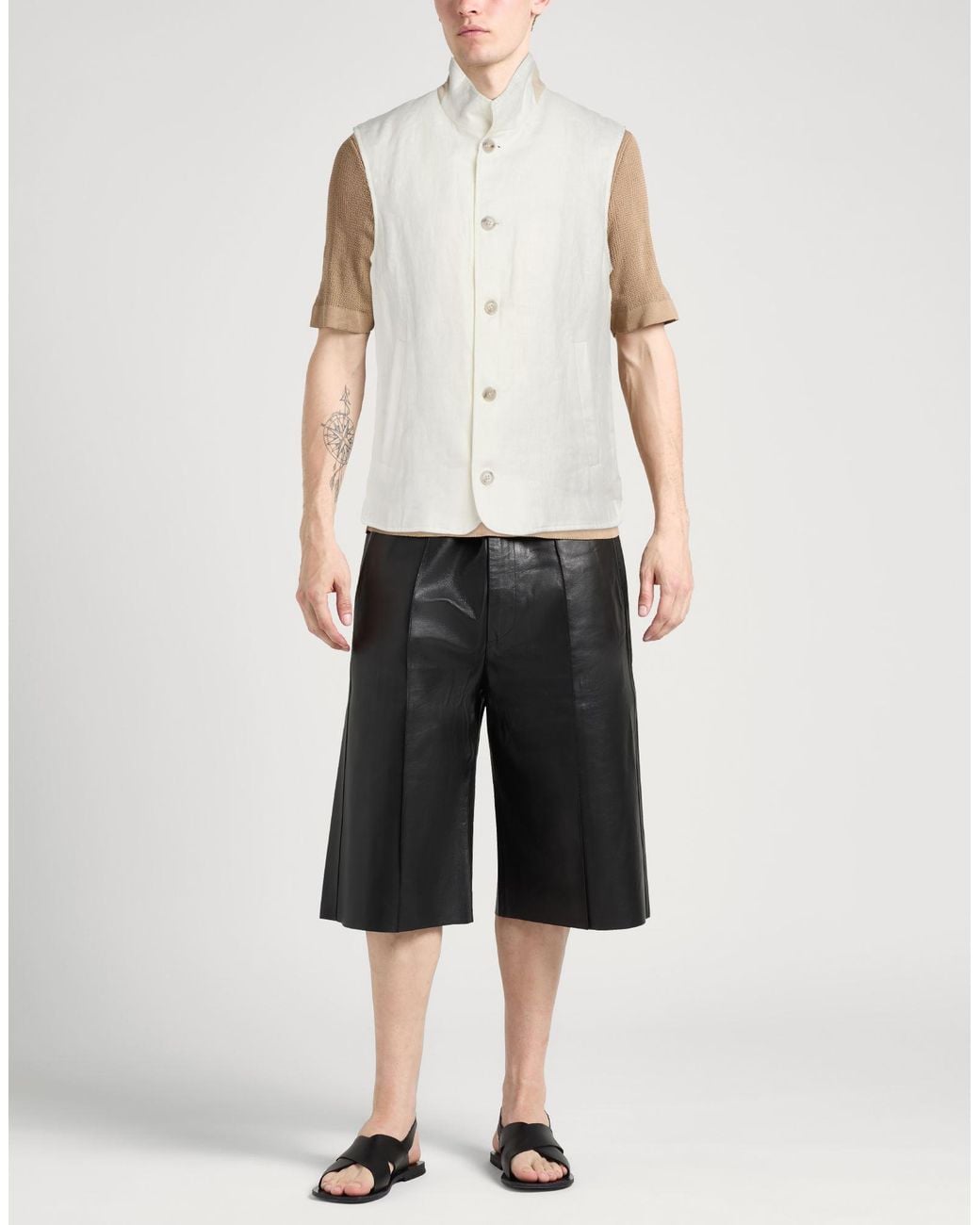 Barba Napoli White Vest Linen for men