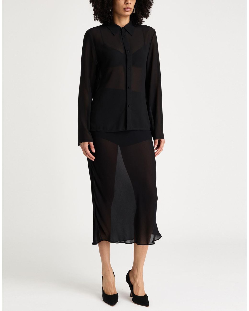 MM6 by Maison Margiela Black Shirt Polyester