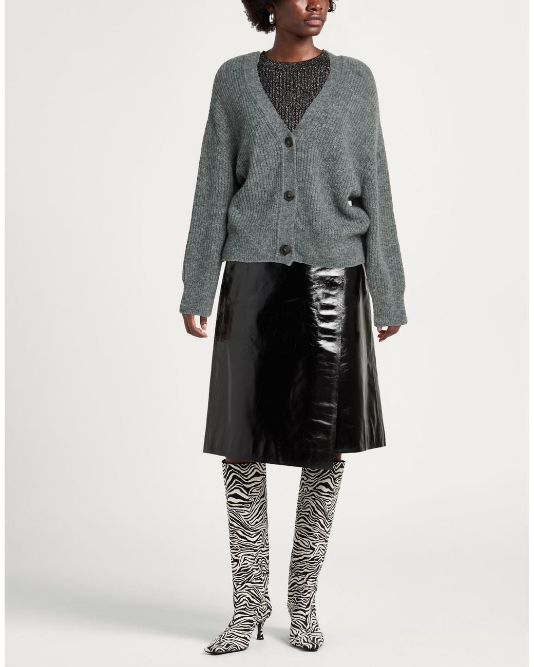 Closed Gray Cardigan Polyamide, Alpaca Wool, Wool