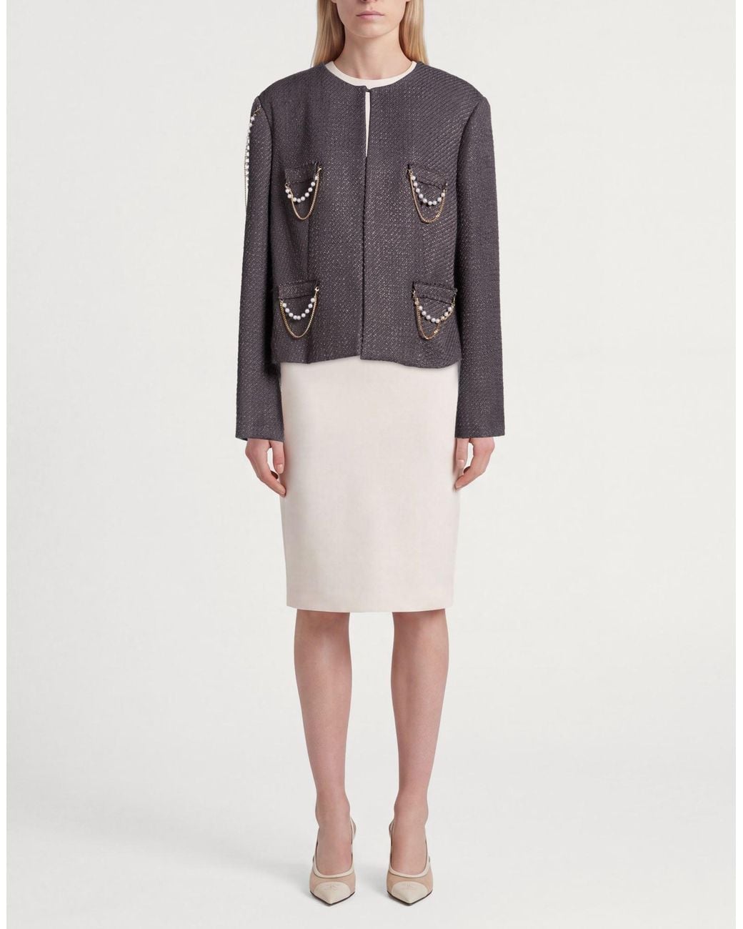 Rinascimento Gray Charcoal Jacket Polyester