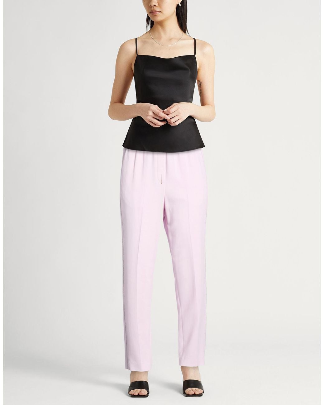 Peserico Pink Pants Viscose, Elastane