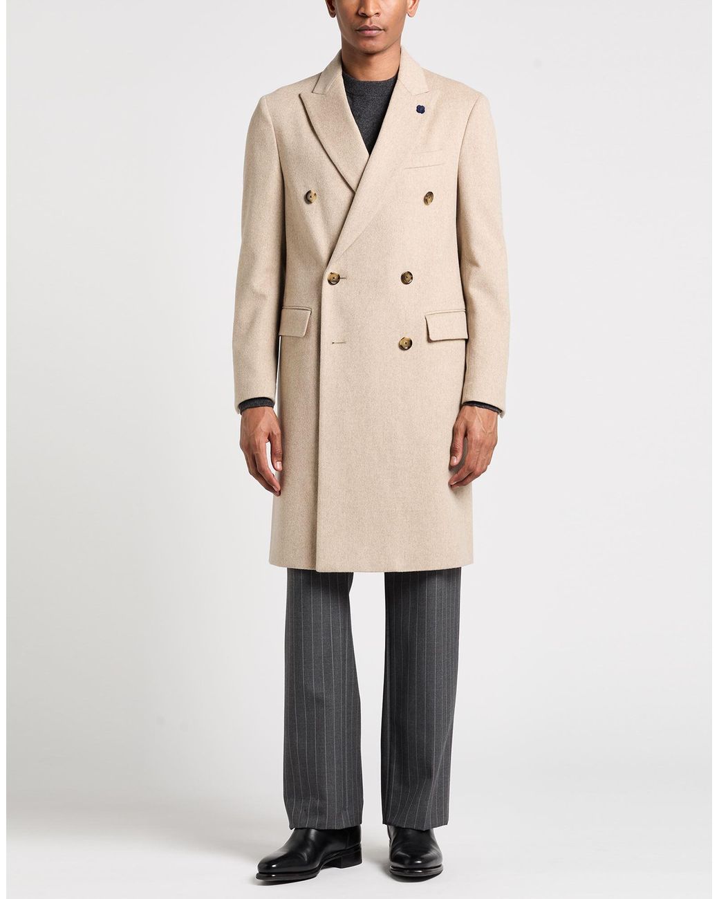 Lardini Natural Coat Virgin Wool for men