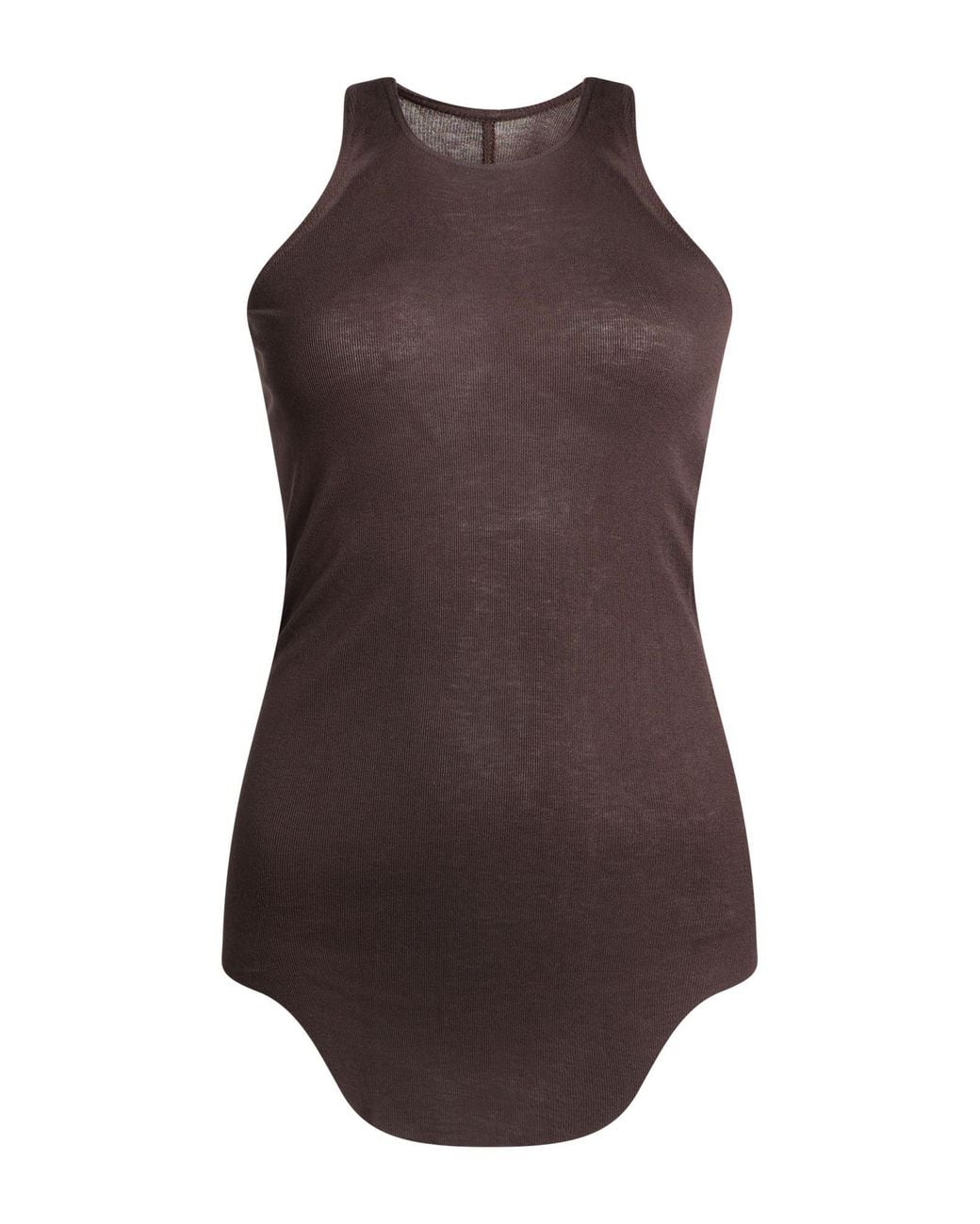 Rick Owens Brown Tank Top Viscose, Polyamide, Elastane