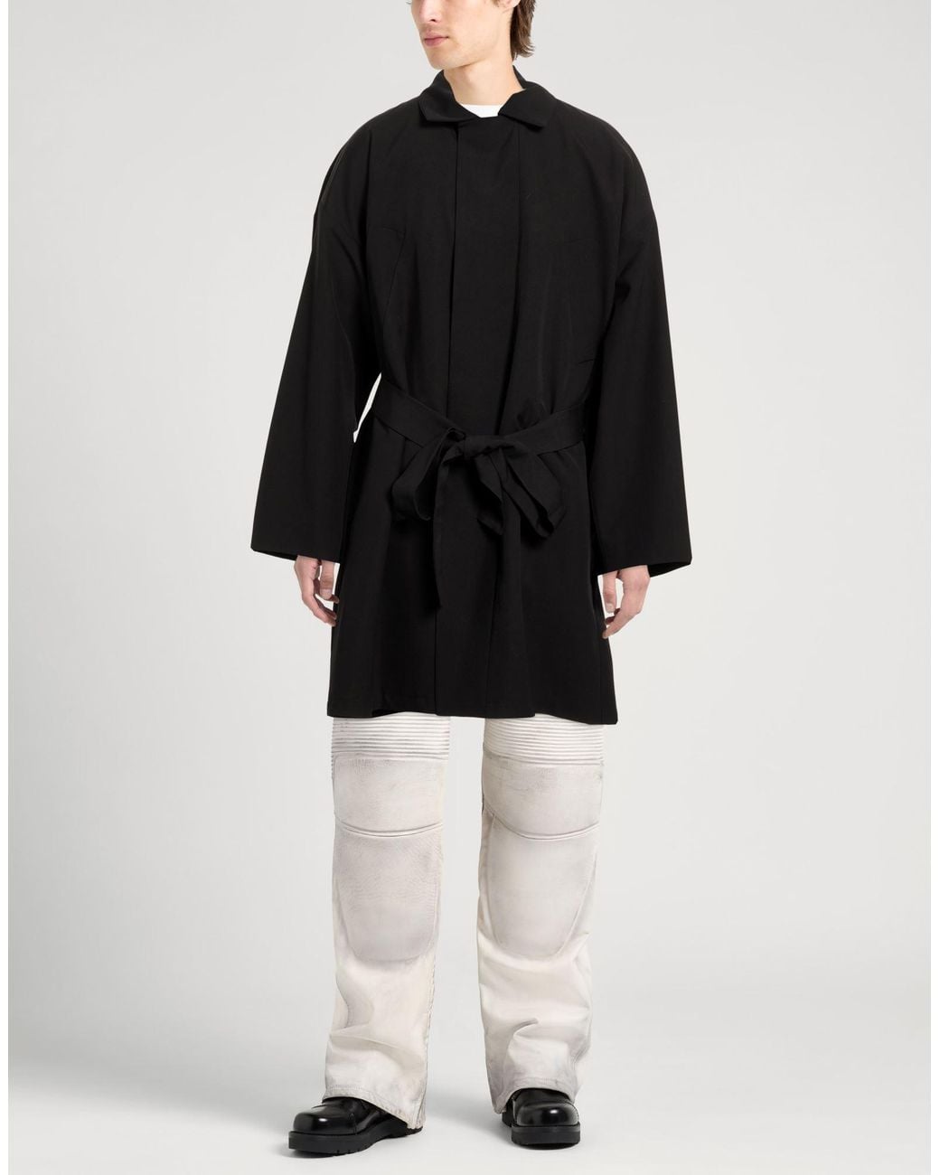 Fear Of God Black Overcoat & Trench Coat Virgin Wool for men