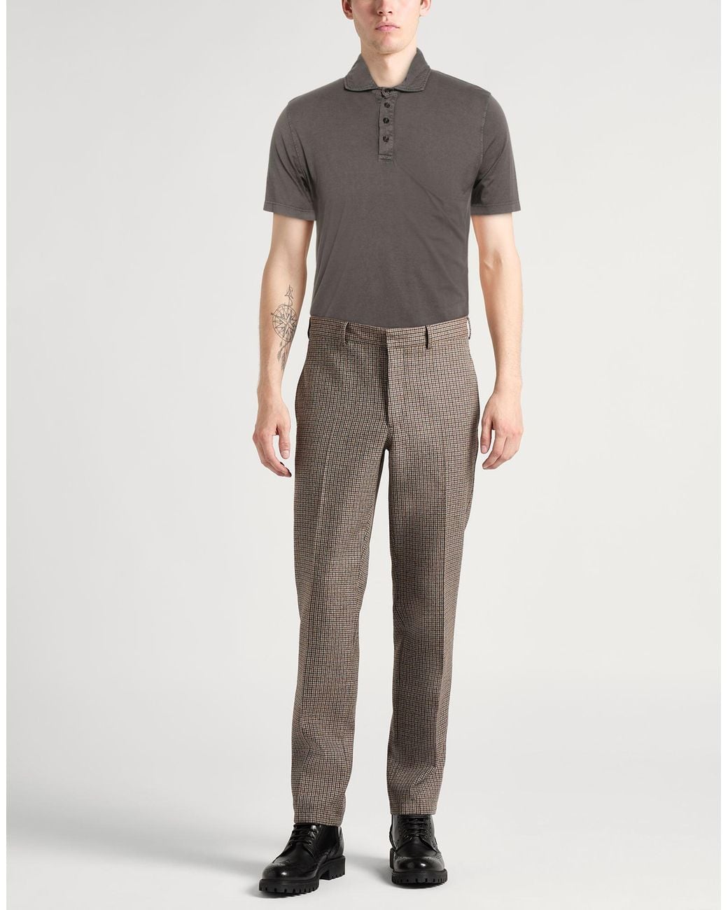 Polo Moorer de hombre de color Gray