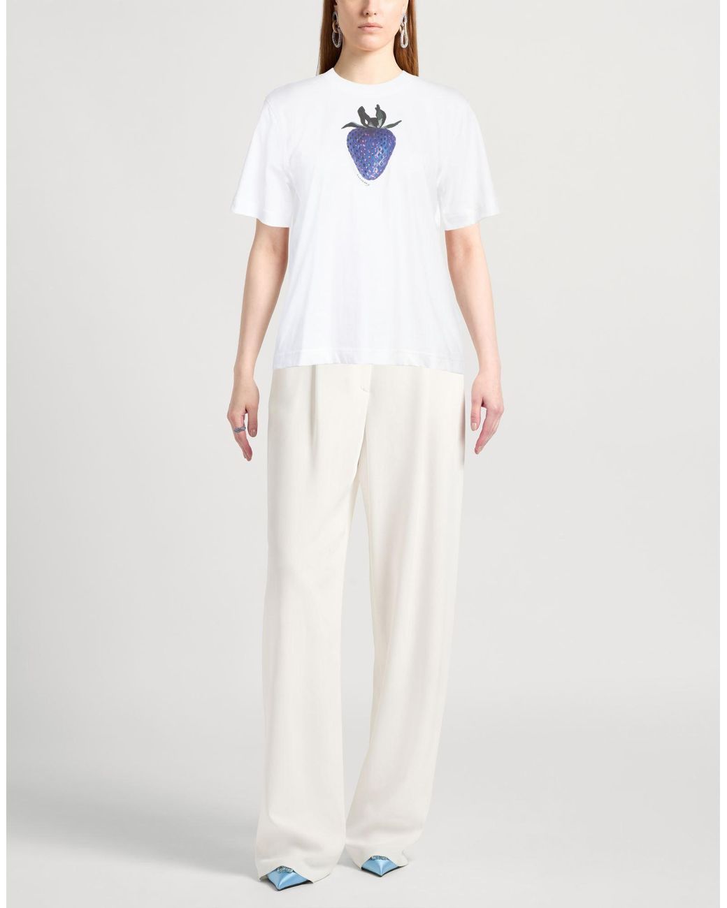 Burberry White T-Shirt Organic Cotton, Elastane