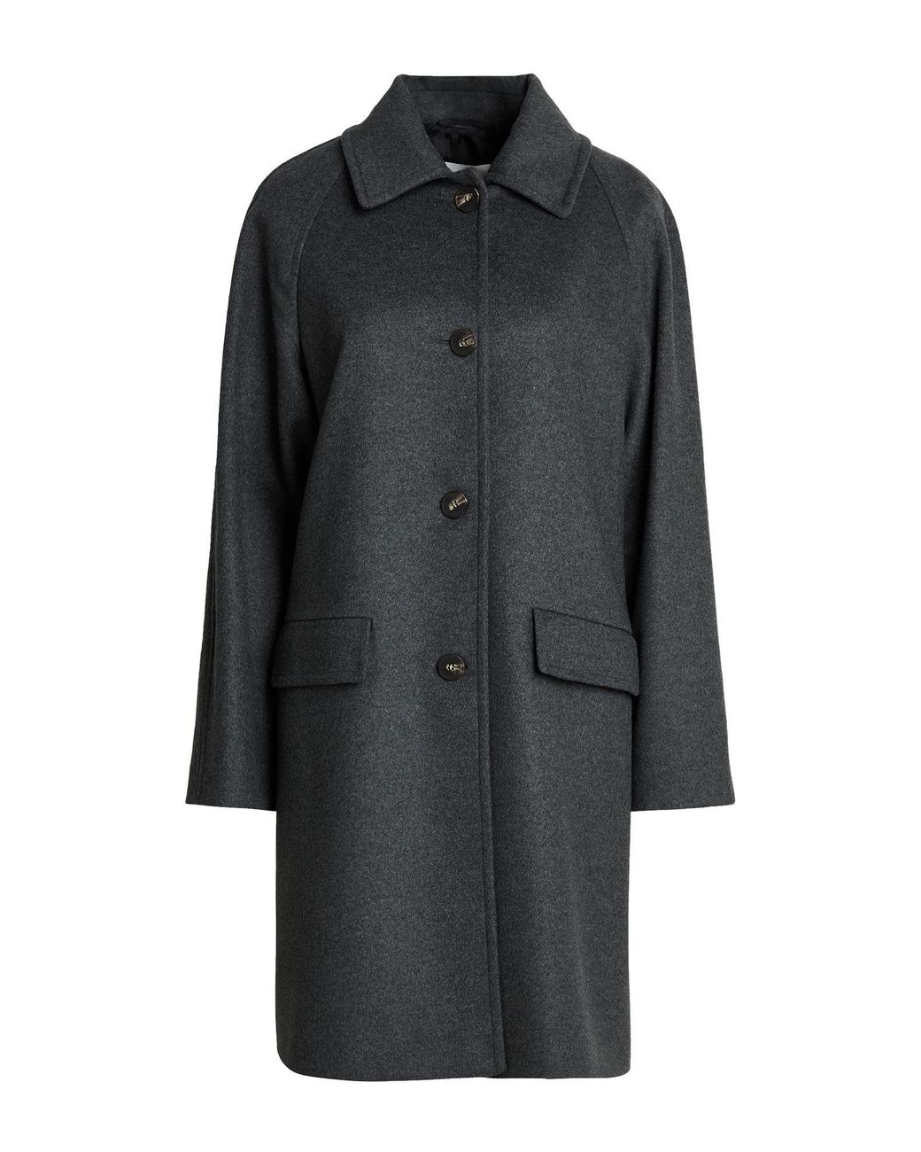 ANNIE PARIS Gray Coat Virgin Wool, Polyamide, Cashmere